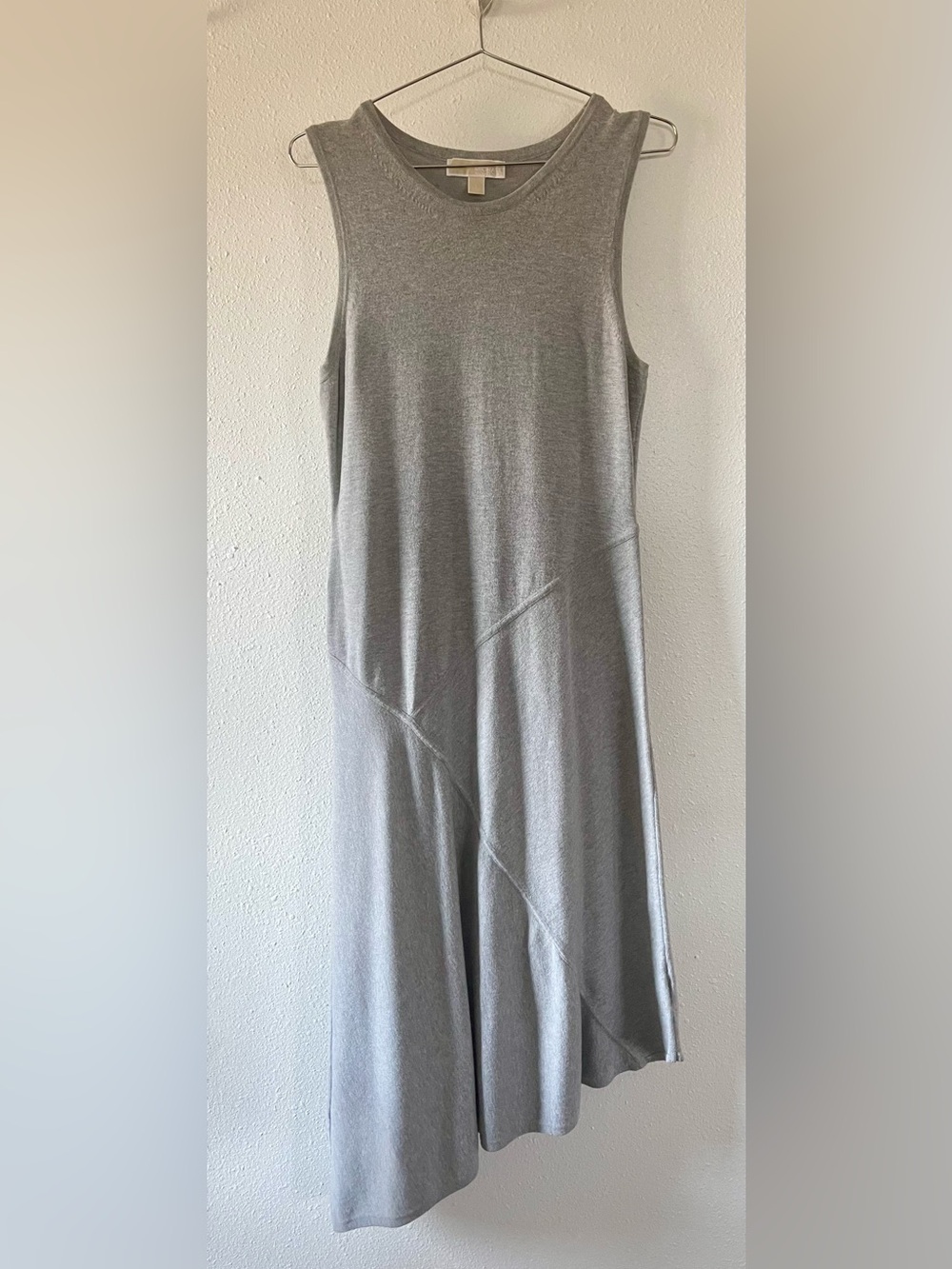 Michael Kors Light Gray Sleeveless Asymmetrical Dress